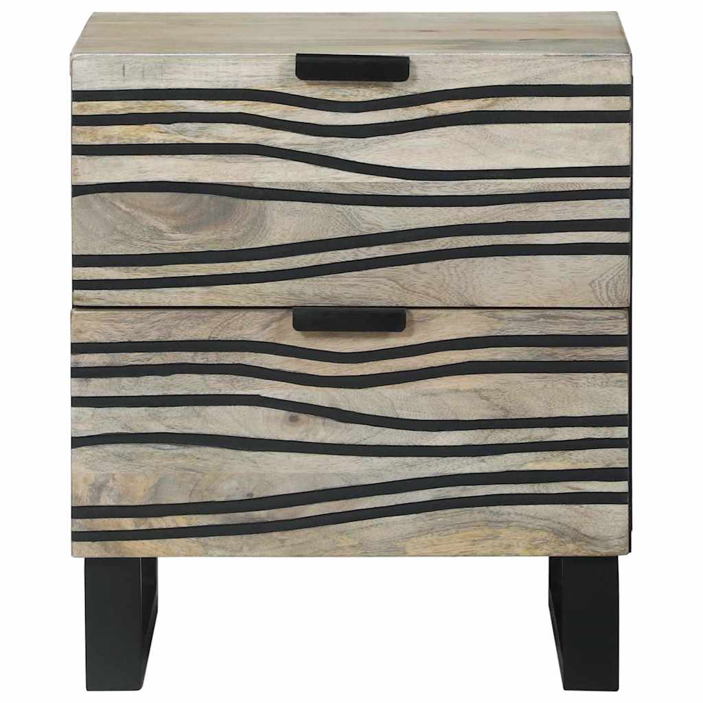 Armário de Cabeceira com gaveta Branco e preto 40 x 33 x 46 cm