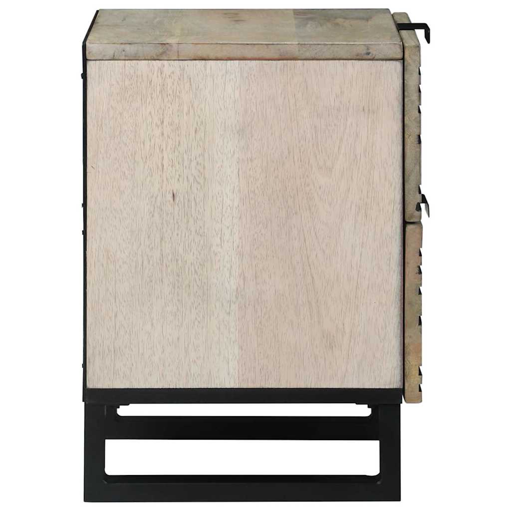 Armário de Cabeceira com gaveta Branco e preto 40 x 33 x 46 cm