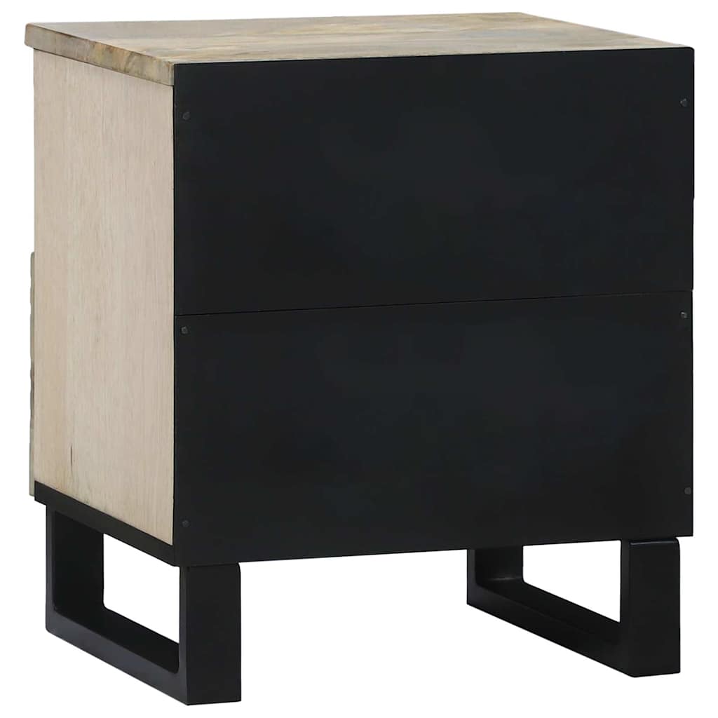 Armário de Cabeceira com gaveta Branco e preto 40 x 33 x 46 cm