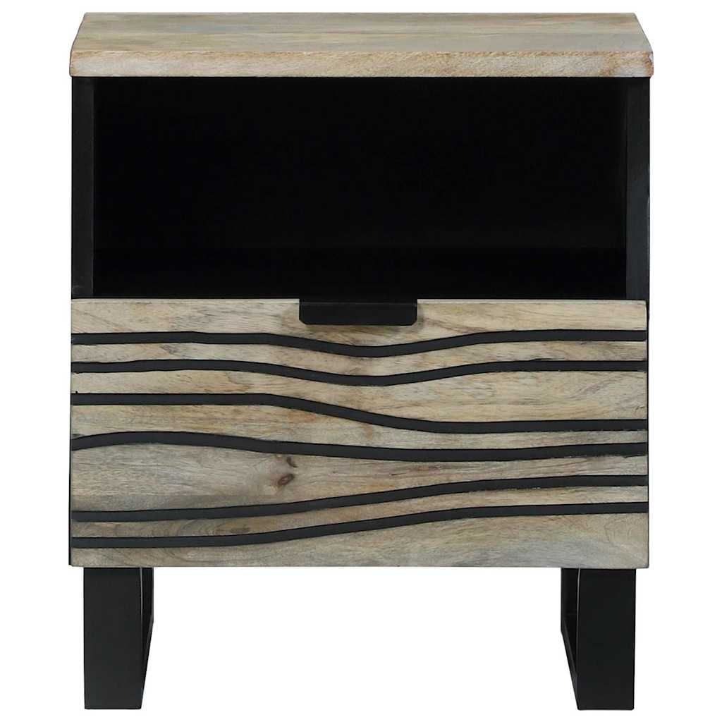 Armário de Cabeceira com gaveta Branco e preto 40 x 33 x 46 cm