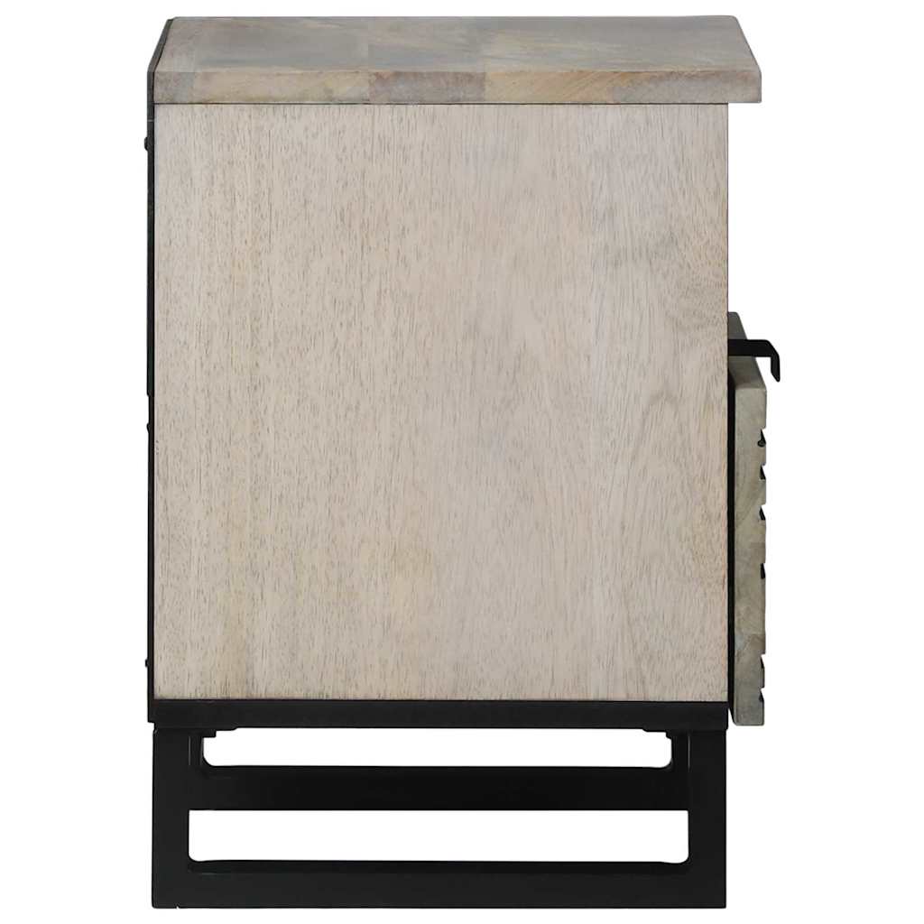 Armário de Cabeceira com gaveta Branco e preto 40 x 33 x 46 cm
