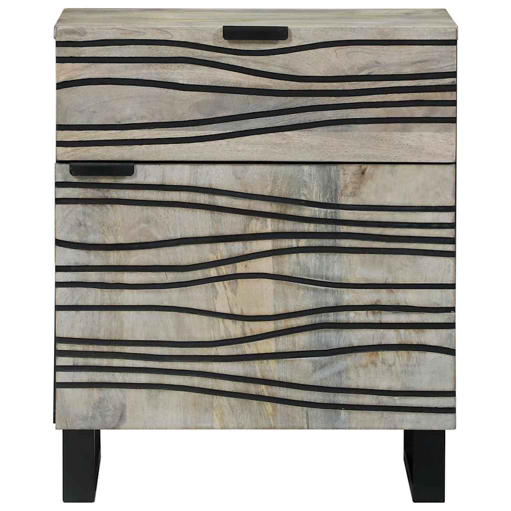 Armário de Cabeceira com gaveta Branco e preto 50 x 33 x 60 cm