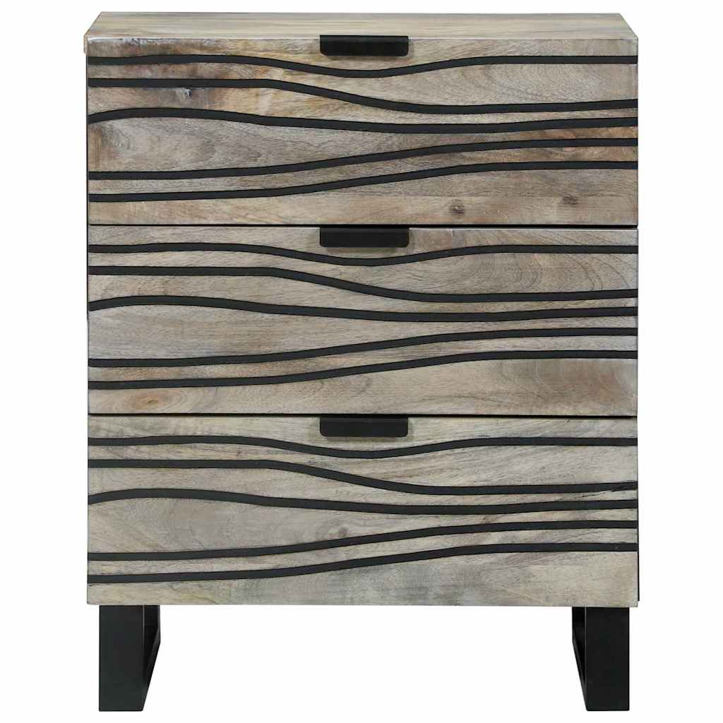 Armário de Cabeceira com gaveta Branco e preto 50 x 33 x 60 cm