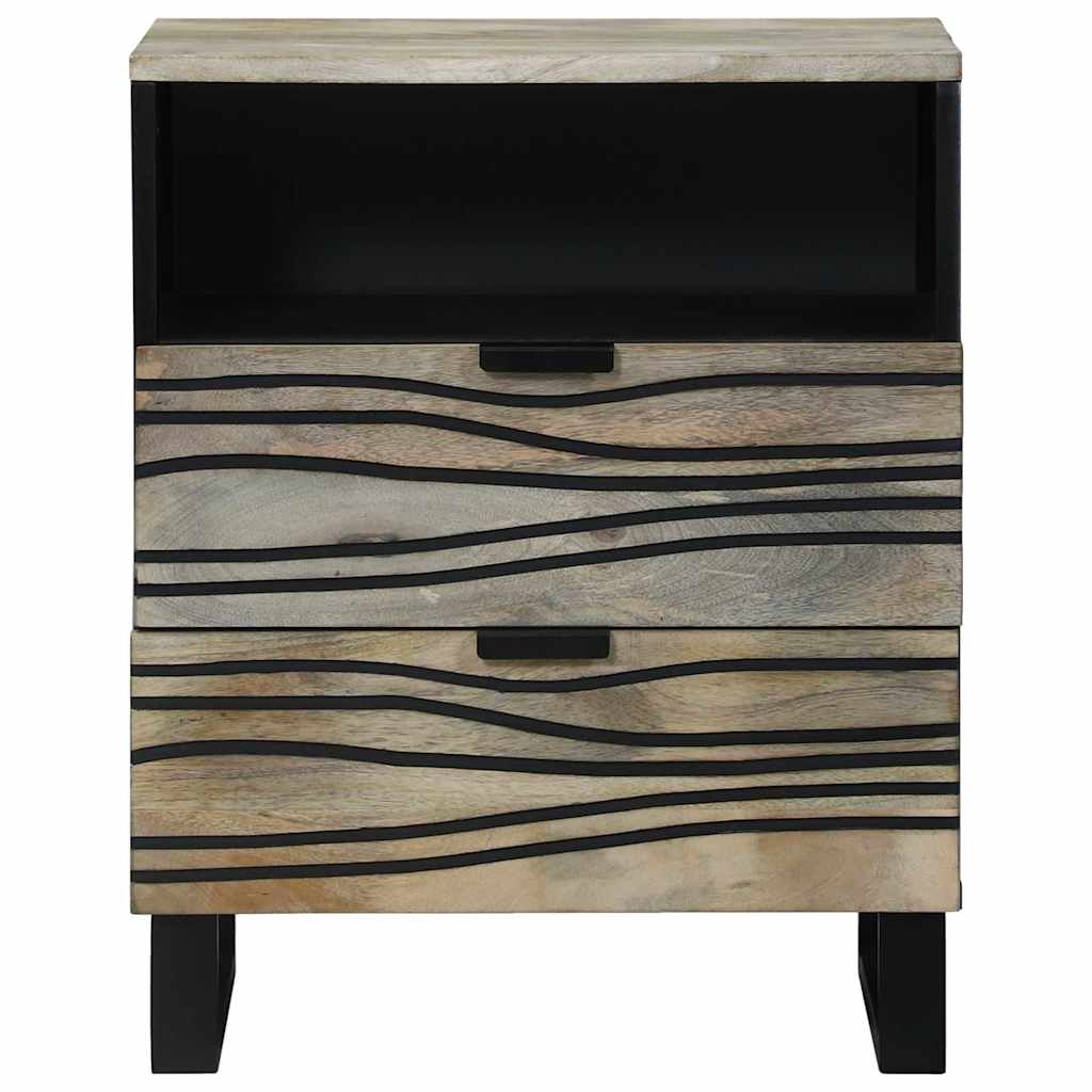 Armário de Cabeceira com gaveta Branco e preto 50 x 33 x 60 cm