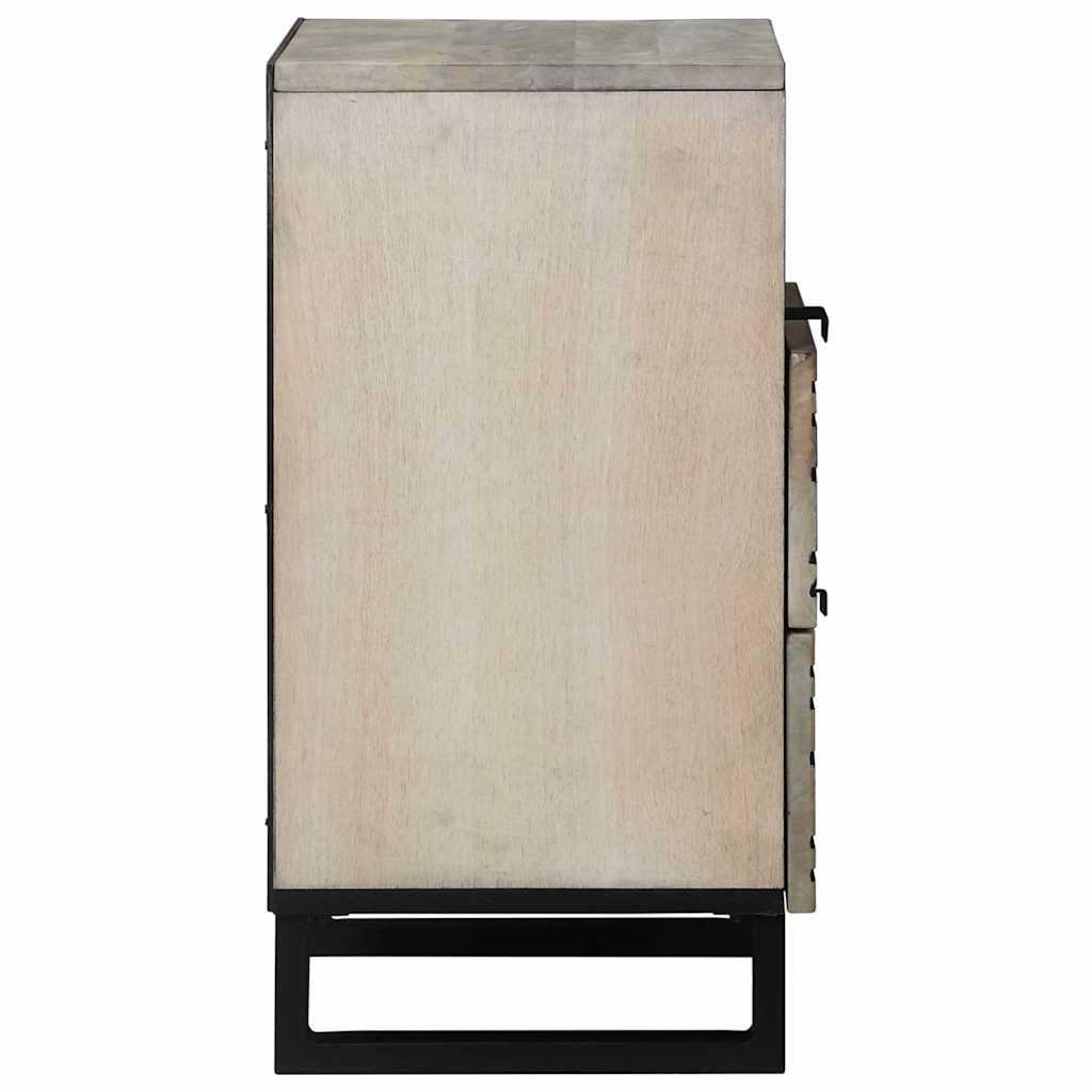 Armário de Cabeceira com gaveta Branco e preto 50 x 33 x 60 cm