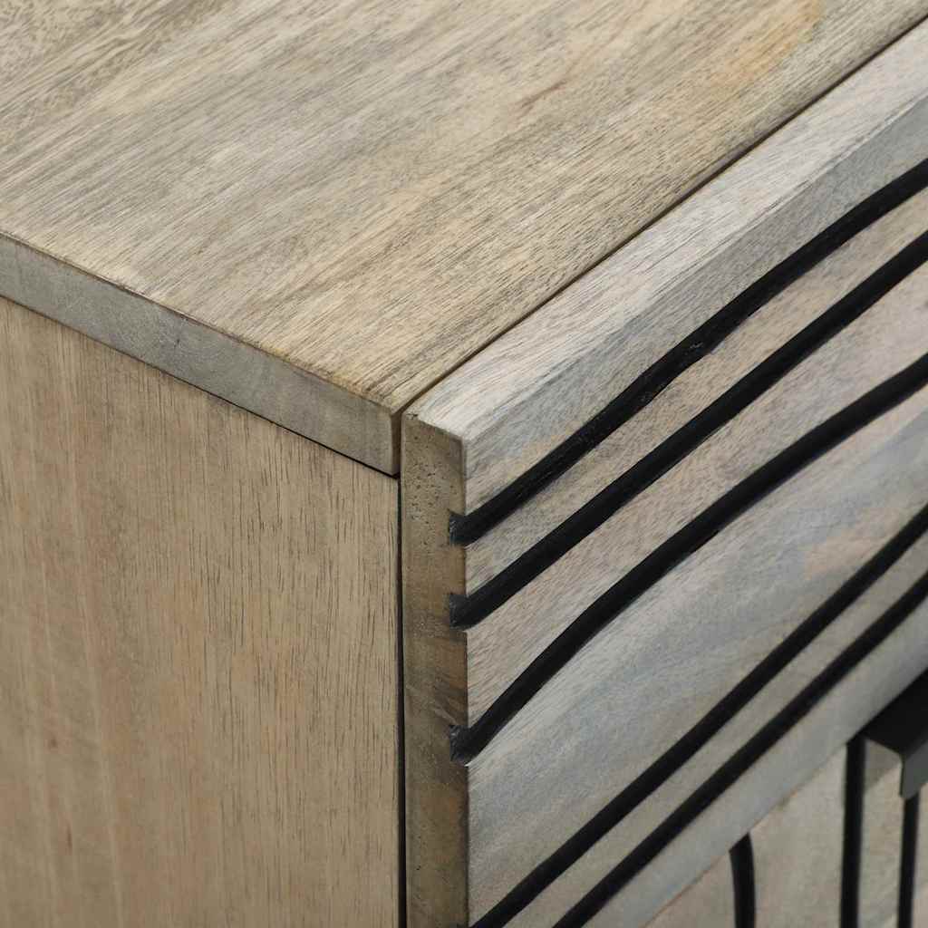 Armário de Cabeceira com gaveta Branco e preto 50 x 33 x 60 cm