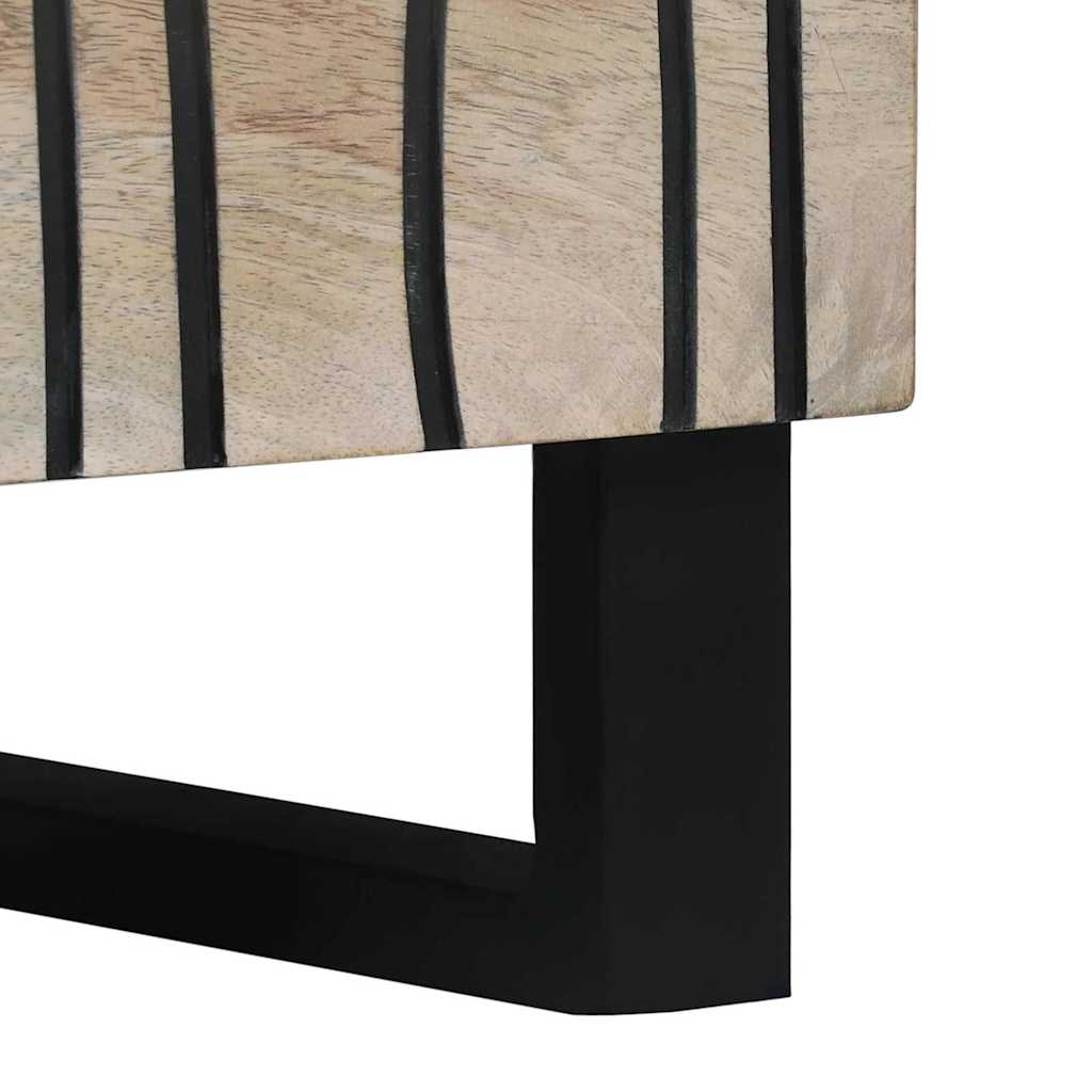 Armário de Cabeceira com gaveta Branco e preto 50 x 33 x 60 cm
