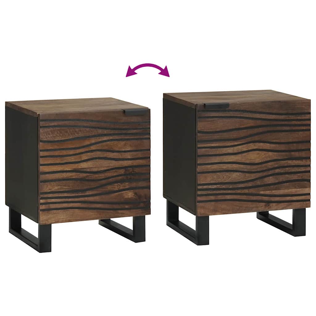 Armário de Cabeceira 2 pcs Nogueira 40 x 33 x 46 cm