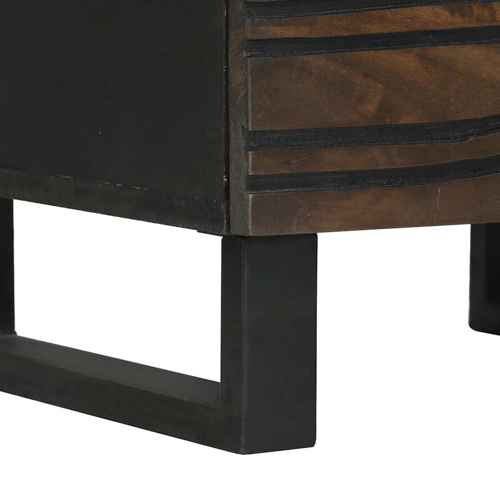Armário de Cabeceira com gaveta 2 pcs Nogueira 40 x 33 x 46 cm