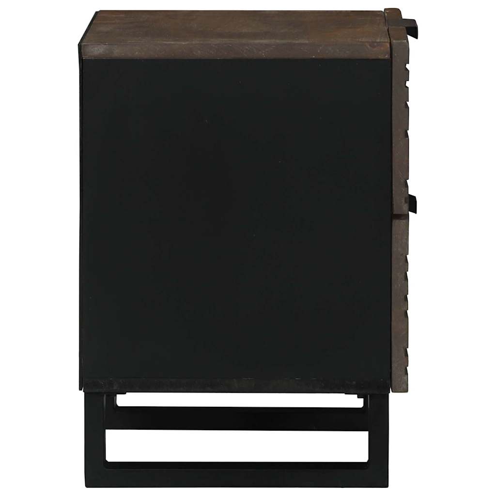 Armário de Cabeceira com gaveta 2 pcs Nogueira 40 x 33 x 46 cm