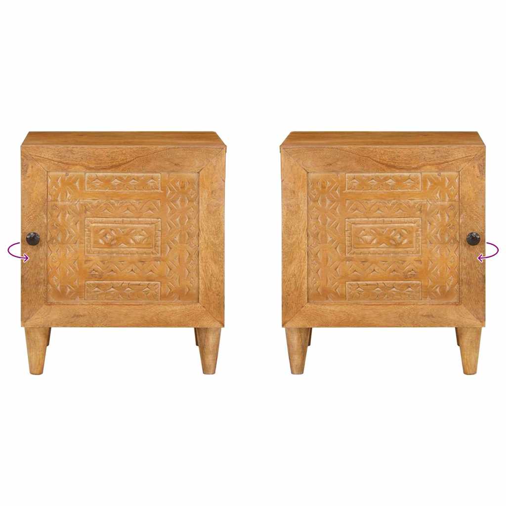 Mesa-de-cabeceira 2 pcs Castanho-claro 40 x 33 x 46 cm