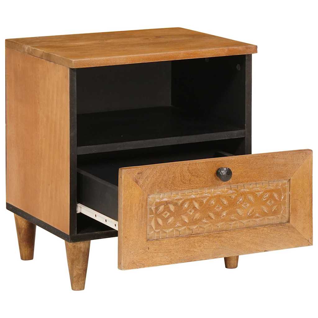 Mesa-de-cabeceira com gaveta Castanho-claro 40 x 33 x 46 cm