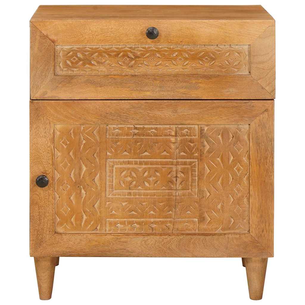 Mesa-de-cabeceira com gaveta Castanho-claro 50 x 33 x 60 cm