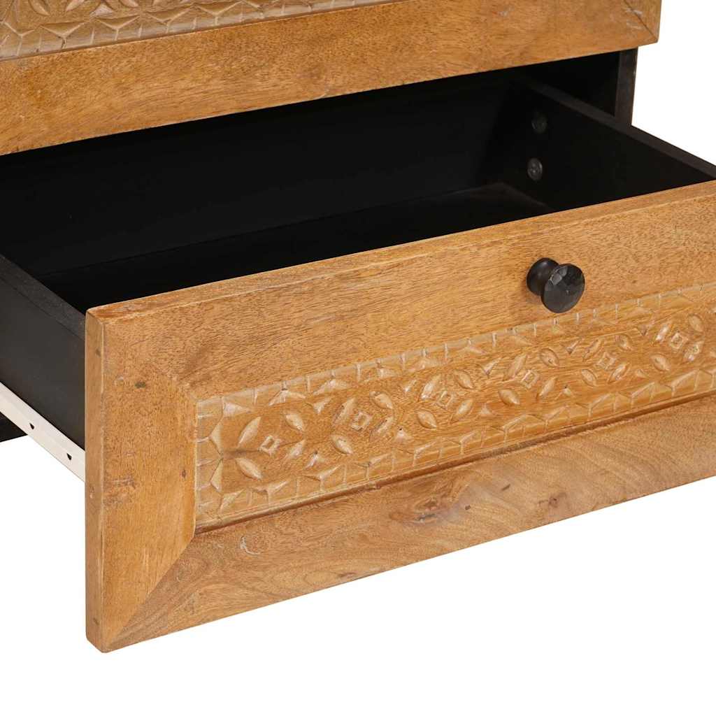 Mesa-de-cabeceira com gaveta Castanho-claro 50 x 33 x 60 cm