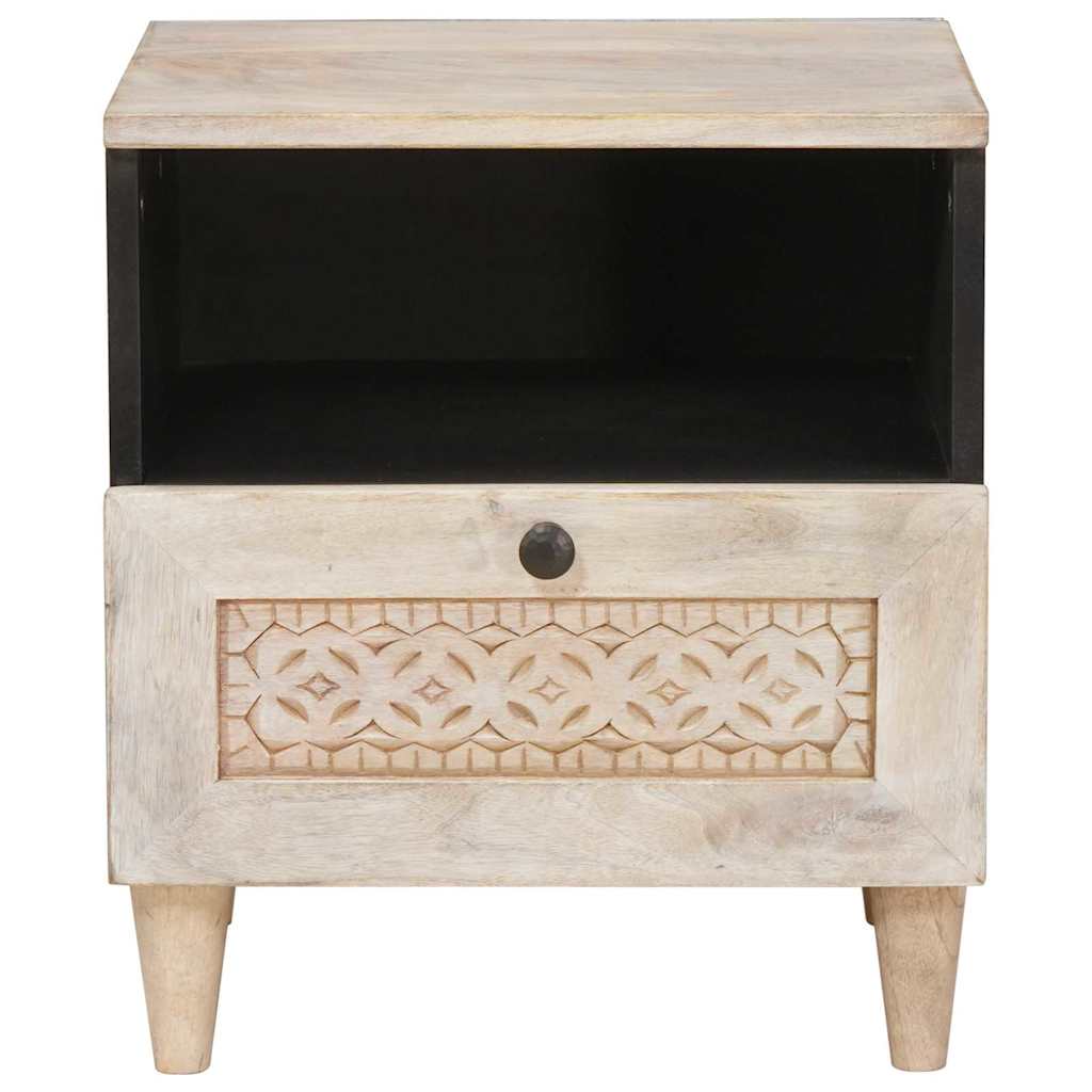 Mesa-de-cabeceira com gaveta Bege 40 x 33 x 46 cm