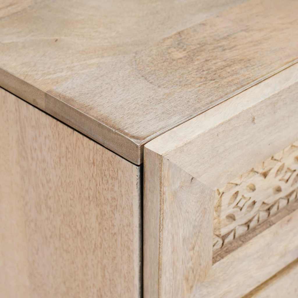 Mesa-de-cabeceira com gaveta com porta Bege 50 x 33 x 60 cm