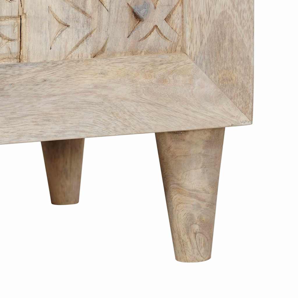Mesa-de-cabeceira com gaveta com porta Bege 50 x 33 x 60 cm