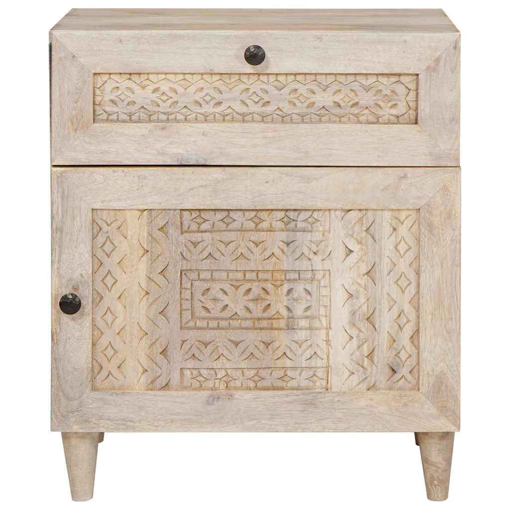 Mesa-de-cabeceira com gaveta com porta Bege 50 x 33 x 60 cm