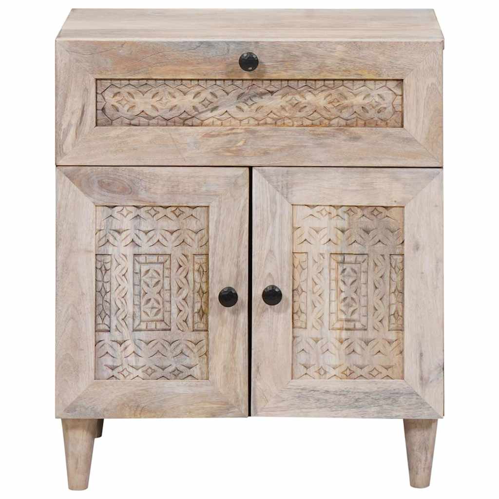Mesa-de-cabeceira com gaveta com porta Bege 50 x 33 x 60 cm