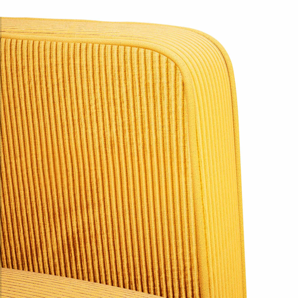 Poltrona com apoio de braços tecido corduroy amarelo-claro