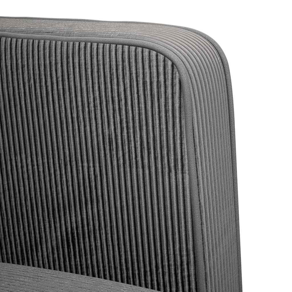 Sofá-luvas 109 cm tecido corduroy cinzento-escuro