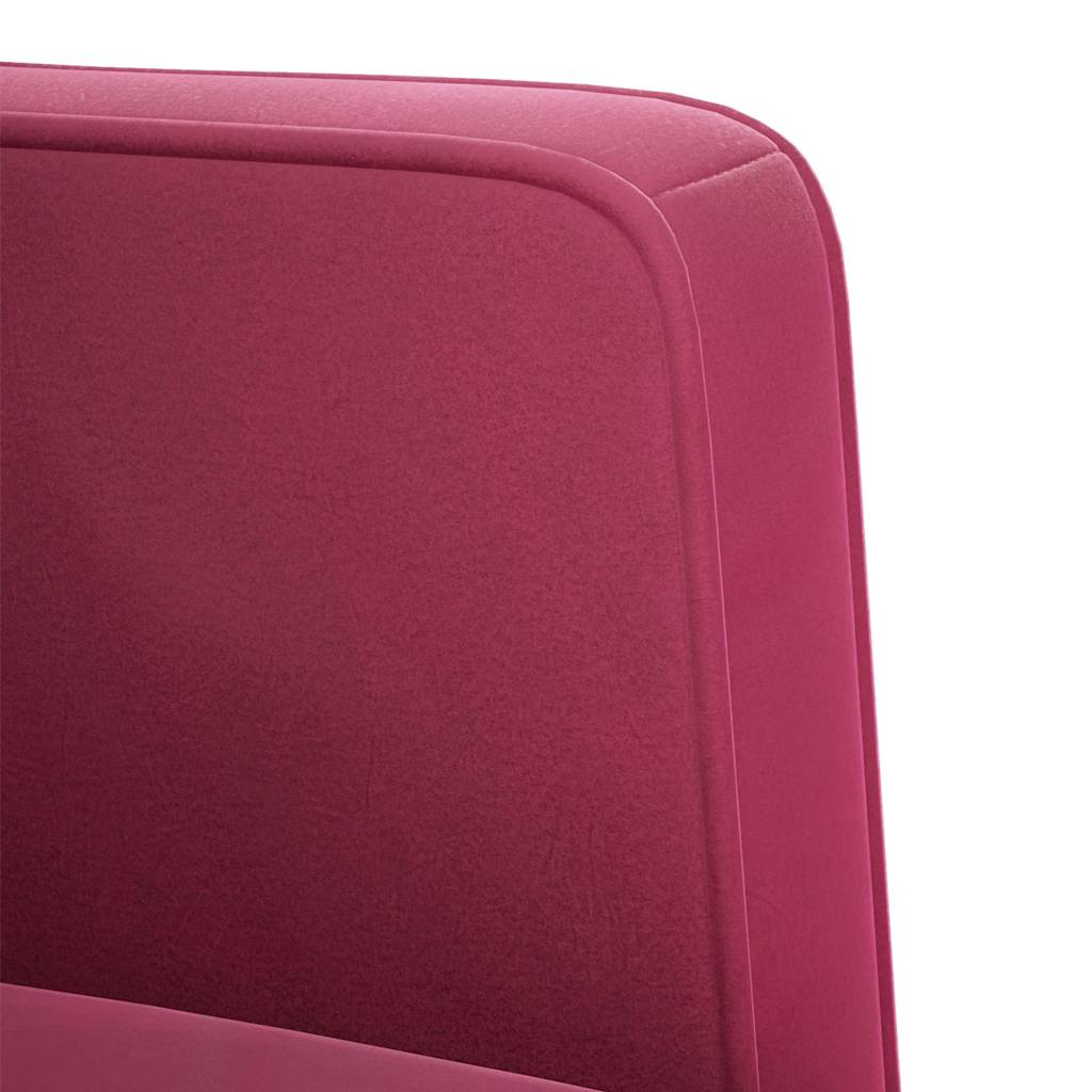 Poltrona com apoio de braços veludo vermelho tinto