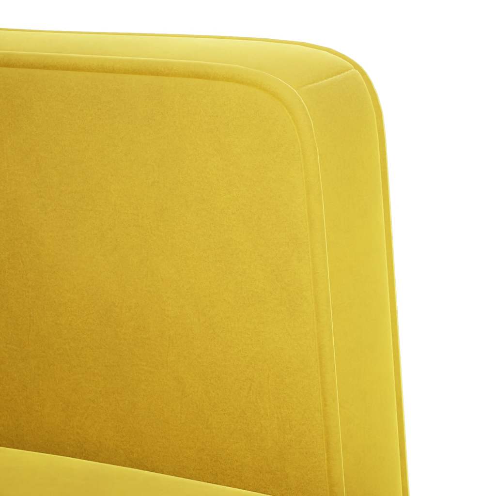 Poltrona com apoio de braços veludo amarelo