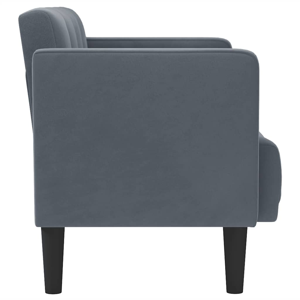Sofá-luvas 111 cm veludo cinzento-escuro