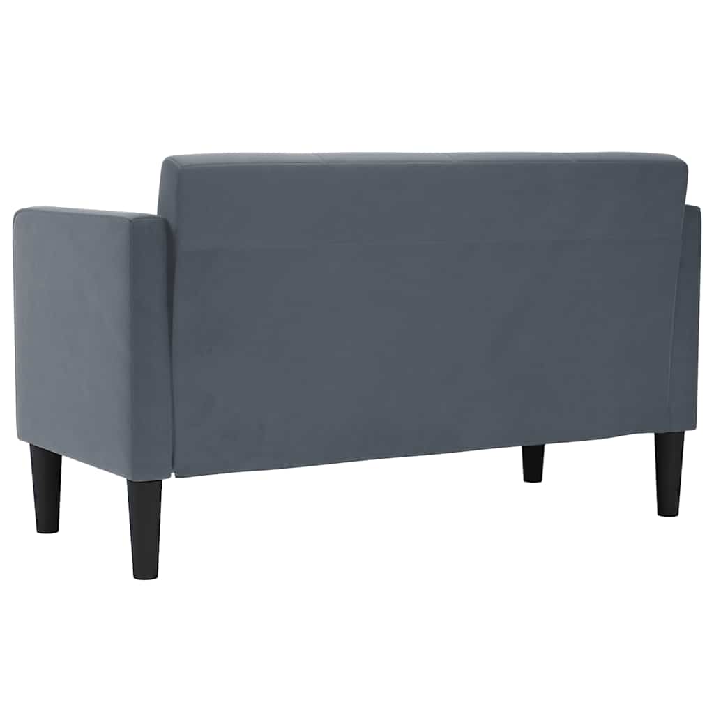 Sofá-luvas 111 cm veludo cinzento-escuro