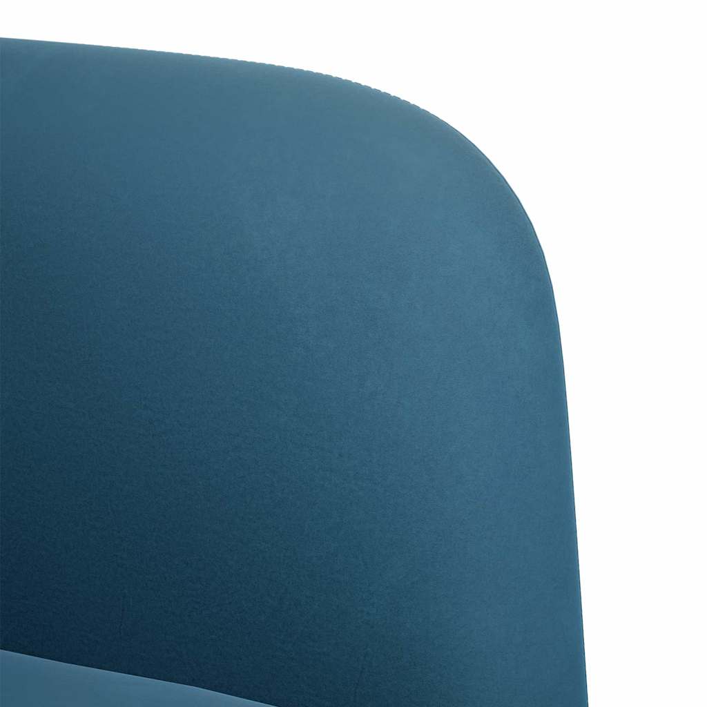 Poltrona com apoio de braços veludo azul