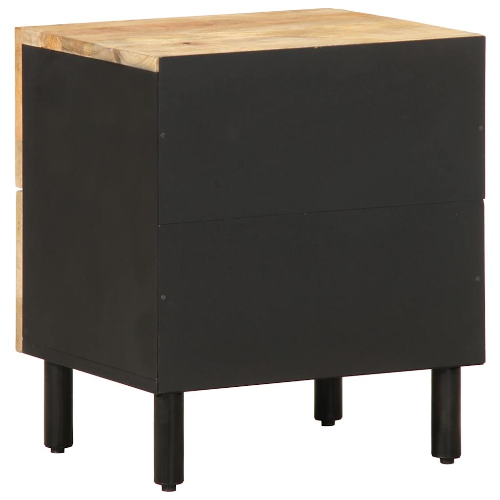 Mesa de cabeceira 2 pcs 40x33,5x46 cm mangueira áspera maciça