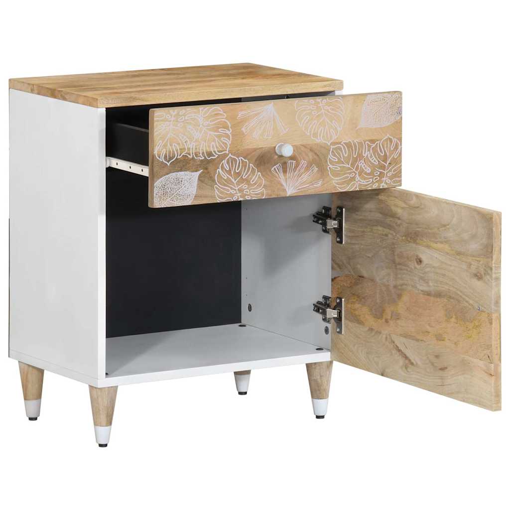 Mesa de cabeceira 50x33x60 cm madeira de mangueira maciça