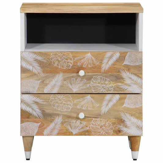 Mesa de cabeceira 50x33x60 cm madeira de mangueira maciça
