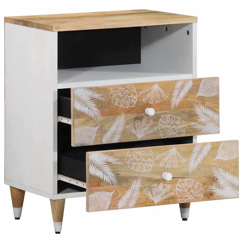 Mesa de cabeceira 50x33x60 cm madeira de mangueira maciça