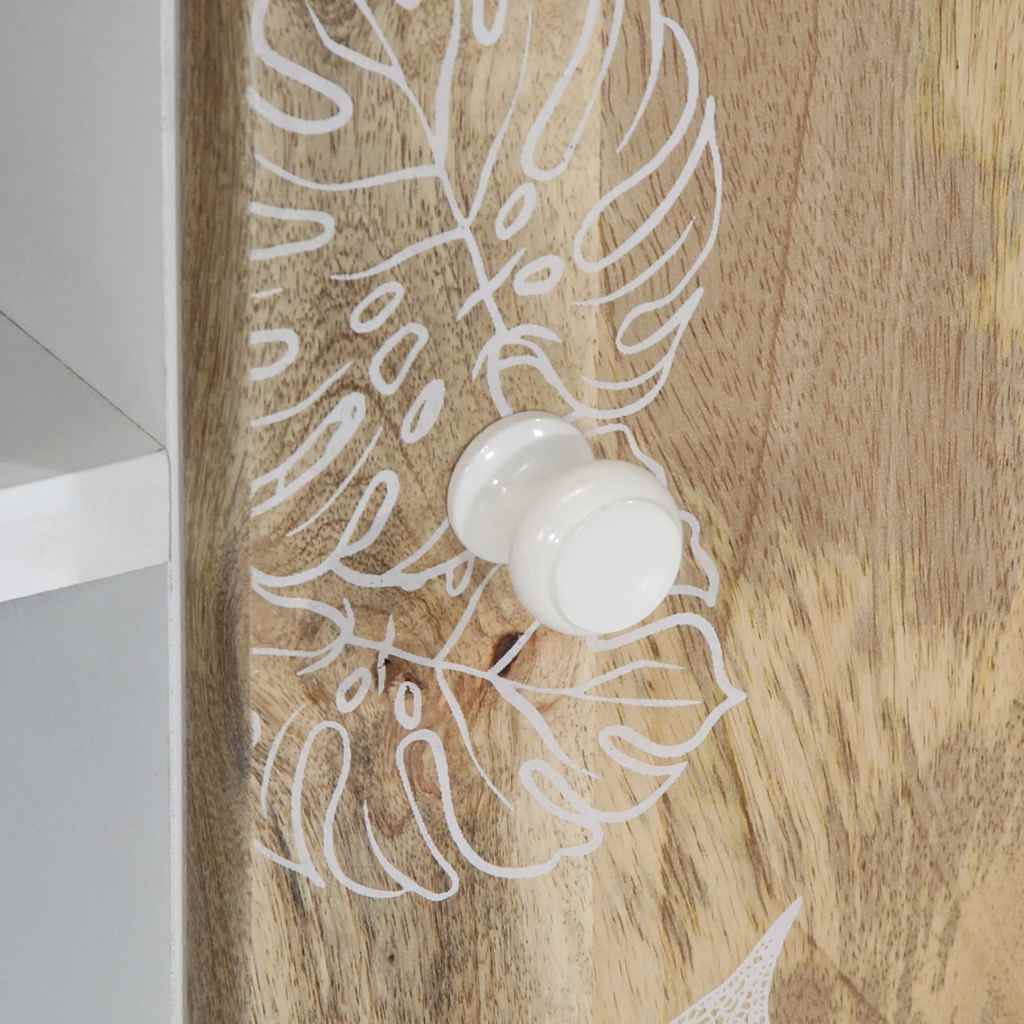 Móvel de TV de madeira de mangueira maciça