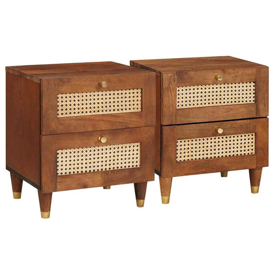 Mesas de cabeceira com gaveta 2 pcs 40 x 33.5 x 46 cm