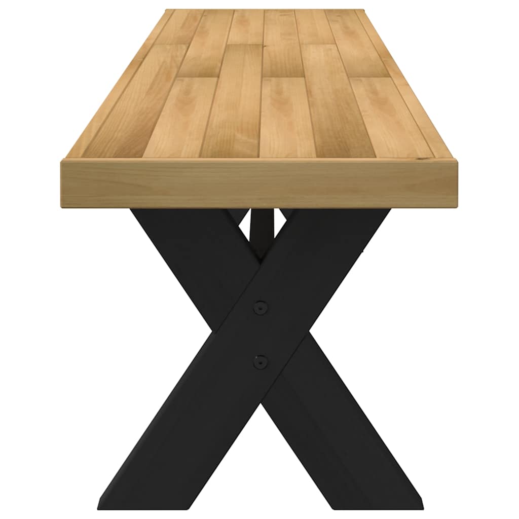 Banco de jantar NOAIN pernas forma X 180x40x45 cm pinho maciço