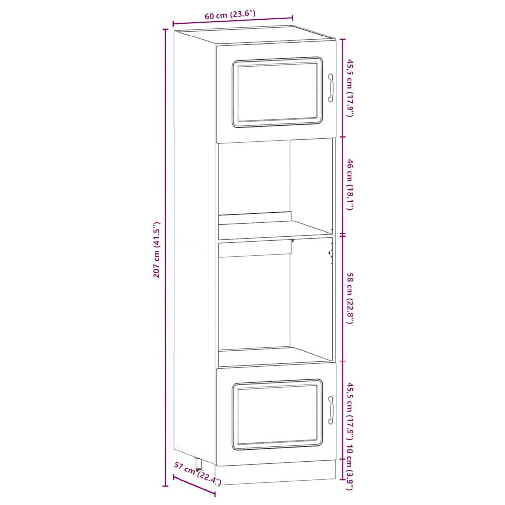 7 peças armário de cozinha conjunto Kalmar branco
