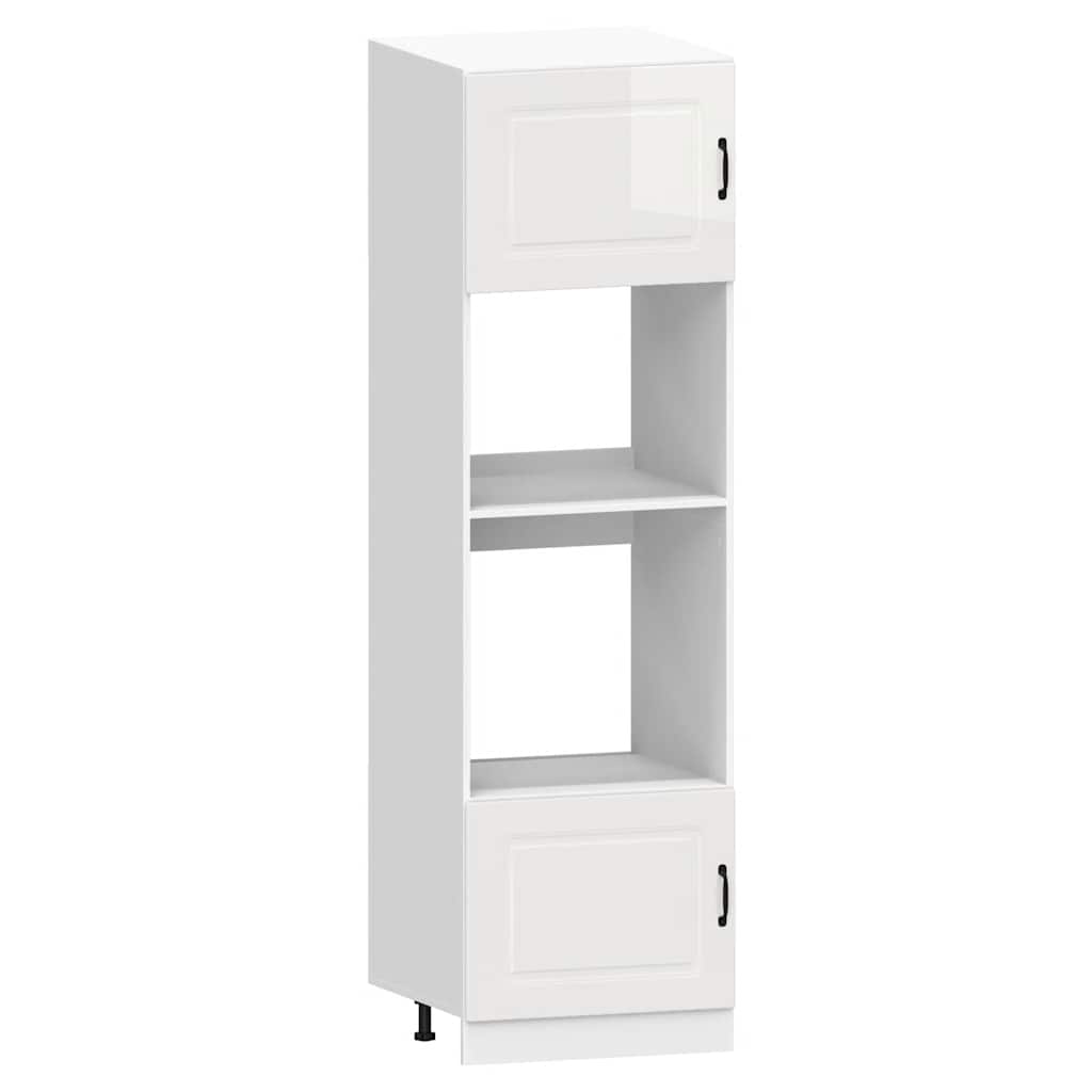 7 peças armário de cozinha conjunto Kalmar branco brilhante