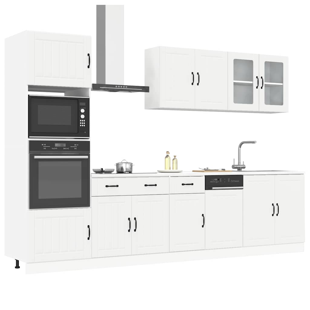 7 peças armário de cozinha conjunto Kalmar branco