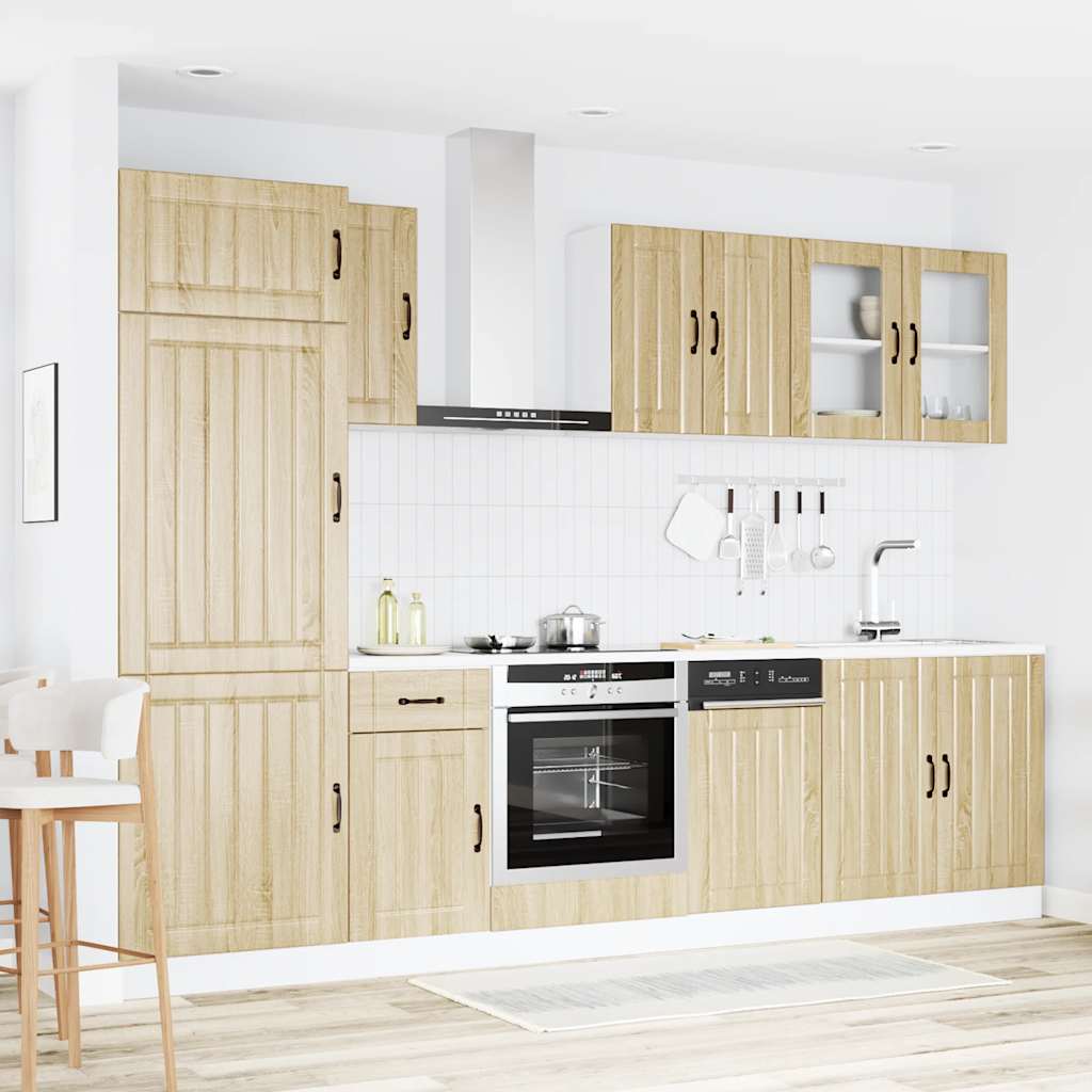 8 peças armário de cozinha conjunto Lucca sonoma carvalho