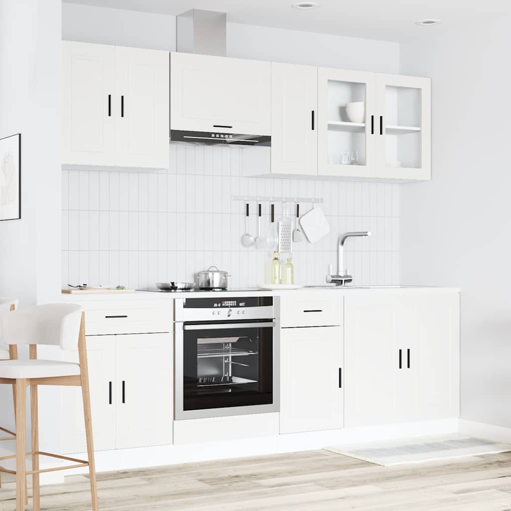 8 peças armário de cozinha conjunto Porto branco