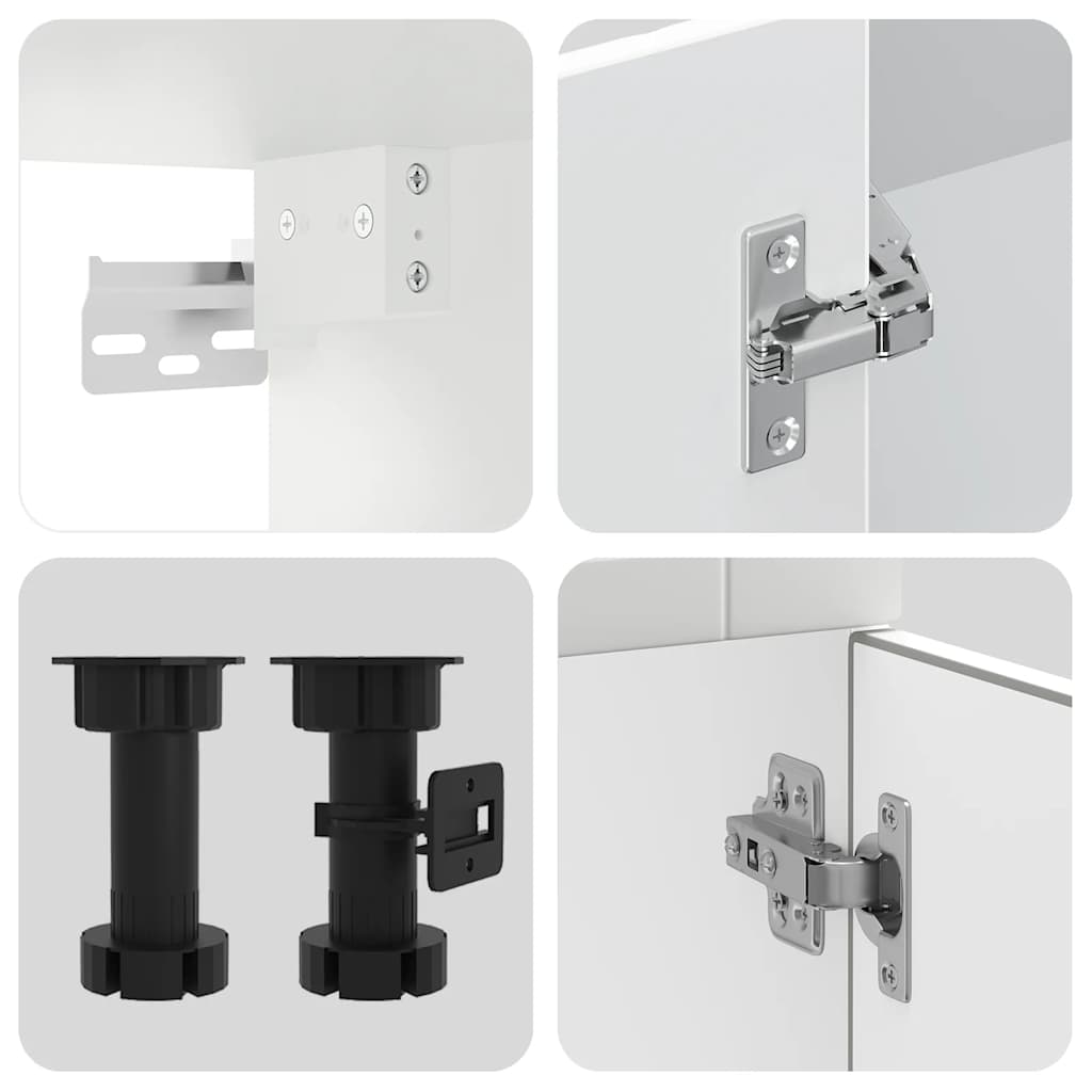 4 peças armário de cozinha conjunto Porto branco