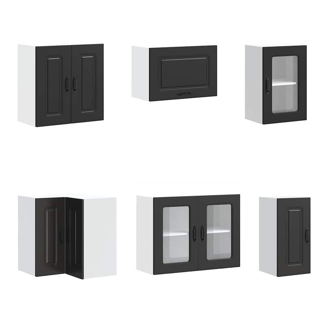 11 peças armário de cozinha conjunto Kalmar preto