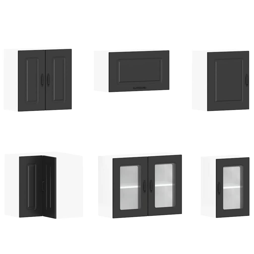 11 peças armário de cozinha conjunto Kalmar preto