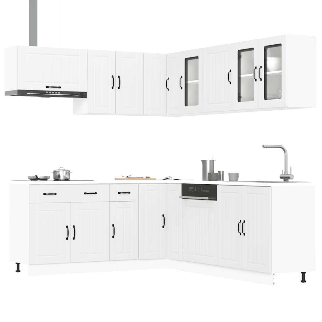 11 peças armário de cozinha conjunto Lucca branco