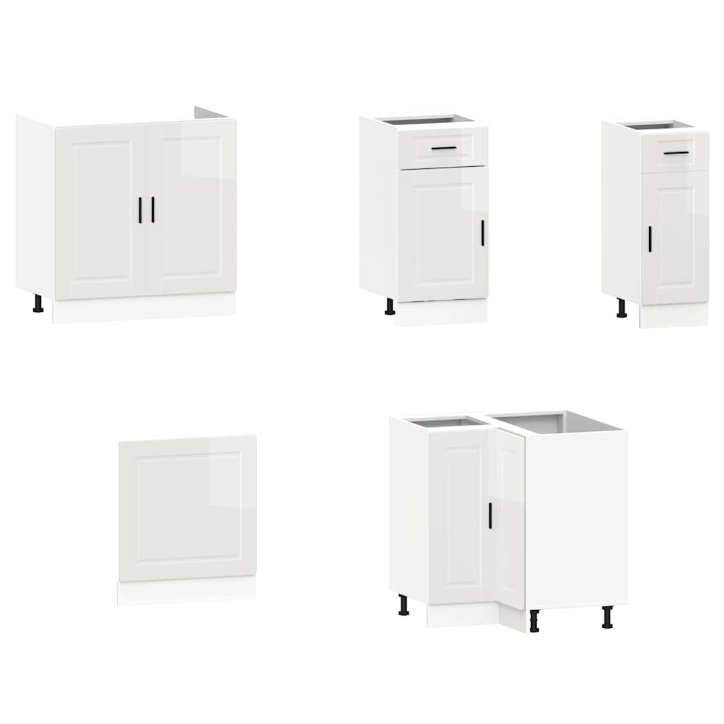 11 peças armário de cozinha conjunto Porto brilho branco