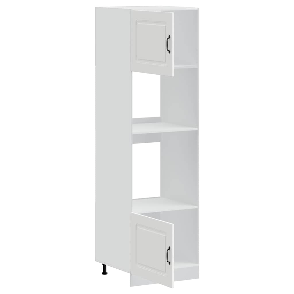 Armários forno 2 pcs Lucca derivados de madeira branco