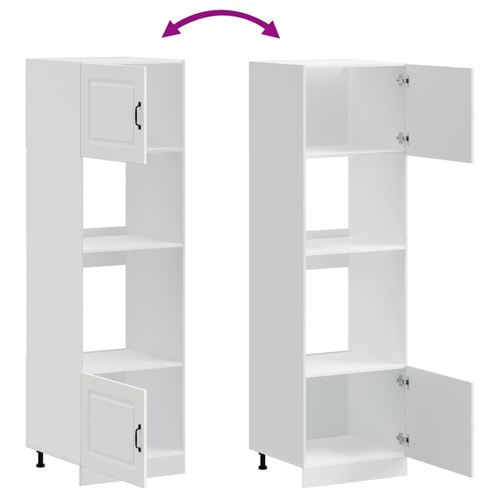 Armários forno 2 pcs Lucca derivados de madeira branco