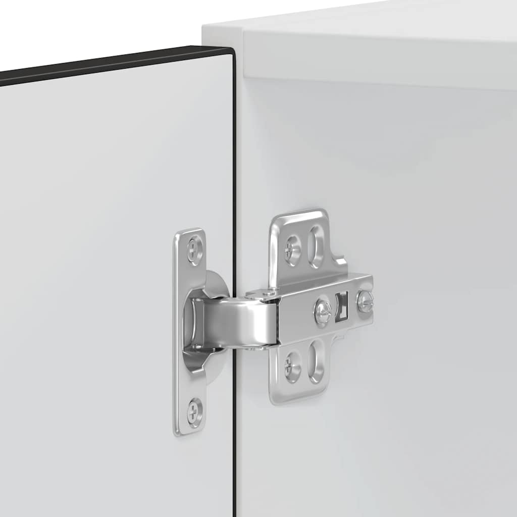 Armários forno 2 pcs Kalmar derivados de madeira preto
